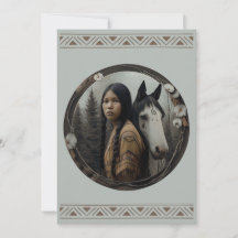 Uitnodigingen voor Native Amerikaanse meisjes met