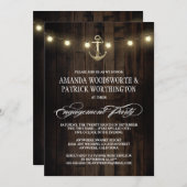 Uitnodigingen voor Nautical Anchor Engagement Part (Voorkant / Achterkant)