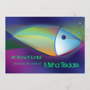 Uitnodigingen voor Neon Fish Kunstgalerie Kunstten