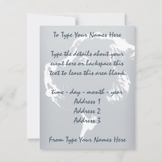 Uitnodigingen voor Newfoundland Persoonlijke Dog R (Achterkant)