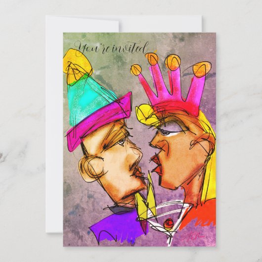 Uitnodigingen voor oudejaarsavond (Voorkant)