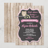 Uitnodigingen voor Owl baby shower (Voorkant / Achterkant)