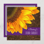 Uitnodigingen voor Paarse zonnebloempitten in het (Voorkant / Achterkant)