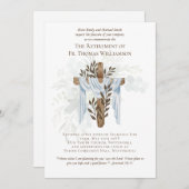 Uitnodigingen voor pensionering van priester, pred (Voorkant / Achterkant)