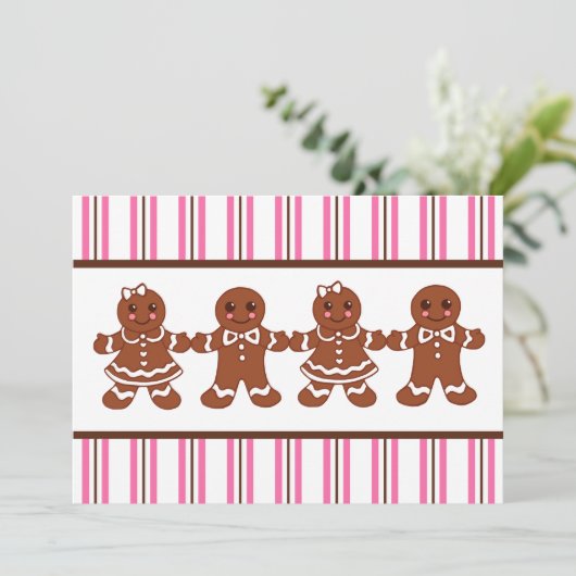 Uitnodigingen voor peperkoek (Staand voorkant)