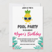 Uitnodigingen voor Pineapple Pool Party (Voorkant)