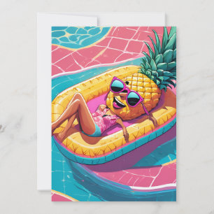Uitnodigingen voor Pineapple Pool Party