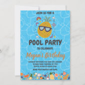 Uitnodigingen voor Pineapple Pool Party (Voorkant)
