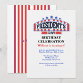Uitnodigingen voor president's Day Party (Voorkant / Achterkant)