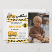 Uitnodigingen voor Printable Construction Birthday (Voorkant)