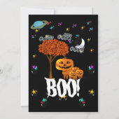 Uitnodigingen voor Pumpkin Head Halloween-feest (Achterkant)