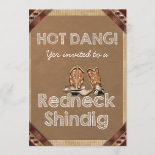 Uitnodigingen voor Redneck-feestje