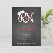 Uitnodigingen voor RN-verpleegster afstudeerfeest (Staand voorkant)