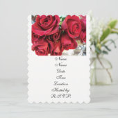 Uitnodigingen voor rode rozen (Staand voorkant)
