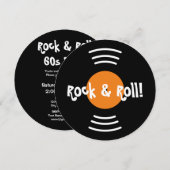 Uitnodigingen voor rots- en rolverjaardagsfeestdag (Voorkant / Achterkant)