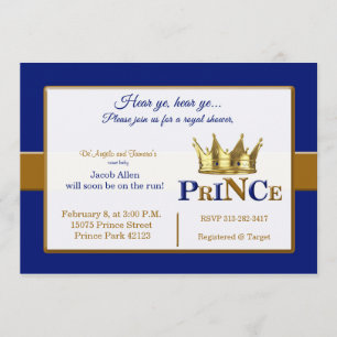 Uitnodigingen voor Royal Prince babyshower