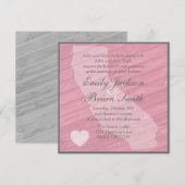 Uitnodigingen voor Roze bruiloft van Roze hout uit (Voorkant / Achterkant)