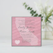 Uitnodigingen voor Roze bruiloft van Roze hout uit (Staand voorkant)