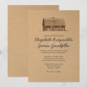 Uitnodigingen voor Rustic Boerderij Wedding (Voorkant / Achterkant)