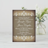 Uitnodigingen voor Rustic Paper Flourish Wedding (Staand voorkant)