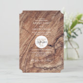 Uitnodigingen voor Rustic Wood Wedding (Staand voorkant)