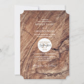 Uitnodigingen voor Rustic Wood Wedding (Voorkant)