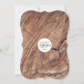 Uitnodigingen voor Rustic Wood Wedding (Achterkant)