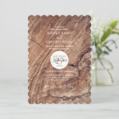 Uitnodigingen voor Rustic Wood Wedding (Staand voorkant)
