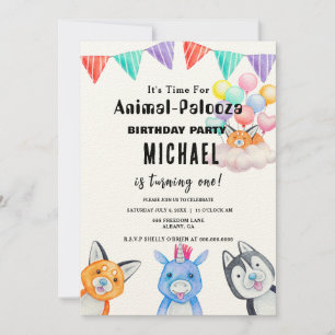 Uitnodigingen voor Safari Party - Alle dieren bell