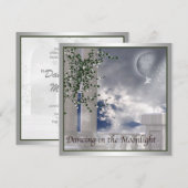 Uitnodigingen voor schoolbal maanlicht dansfeest (Voorkant / Achterkant)