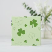 uitnodigingen voor shamrock clover leaf bruiloft (Staand voorkant)