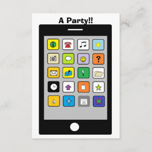 Uitnodigingen voor "Smart Phone" Party