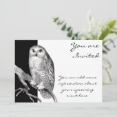  uitnodigingen voor Snowy Owl (Staand voorkant)