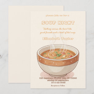 Uitnodigingen voor Soepavond Dinner Party