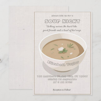 Uitnodigingen voor Soepavond Dinnerparty