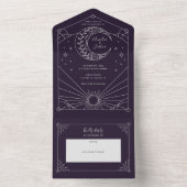 Uitnodigingen voor Stardust Wedding (Binnen)