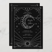 Uitnodigingen voor Stardust Wedding (Voorkant / Achterkant)