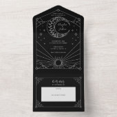 Uitnodigingen voor Stardust Wedding (Binnen)