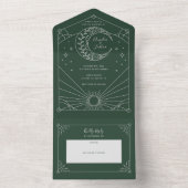 Uitnodigingen voor Stardust Wedding (Binnen)