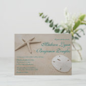 Uitnodigingen voor strandbestemmingen (Staand voorkant)