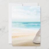 Uitnodigingen voor strandbruiloft repetitie diner (Achterkant)