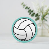 Uitnodigingen voor strandvolleybal Birthday (Staand voorkant)