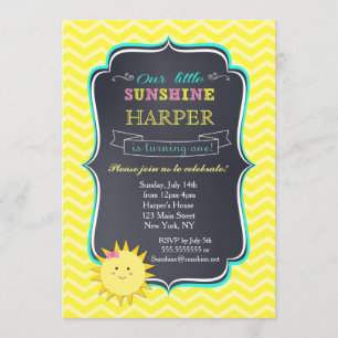 Uitnodigingen voor Sunshine Birthday Party