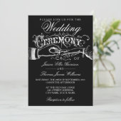 Uitnodigingen voor uitingen van de Elegant Black & (Staand voorkant)