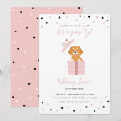 Uitnodigingen voor verjaardagsfeestjes voor puppy' (Voorkant / Achterkant)