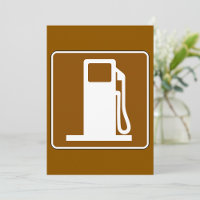 Uitnodigingen voor verkeersborden voor benzine