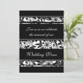 Uitnodigingen voor vernieuwing van het zwarte en w (Staand voorkant)