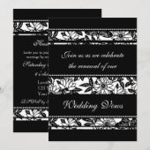 Uitnodigingen voor vernieuwing van het zwarte en w (Voorkant / Achterkant)