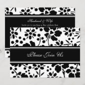 Uitnodigingen voor vernieuwing van het zwarte en w (Voorkant / Achterkant)