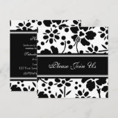 Uitnodigingen voor vernieuwing van het zwarte en w (Voorkant / Achterkant)